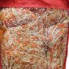 A luxury, heavily beaded orange George fabric. consisting of 2 wrappers and a blouse. 6 and 1/2 to 7 yards in all. - Image 4